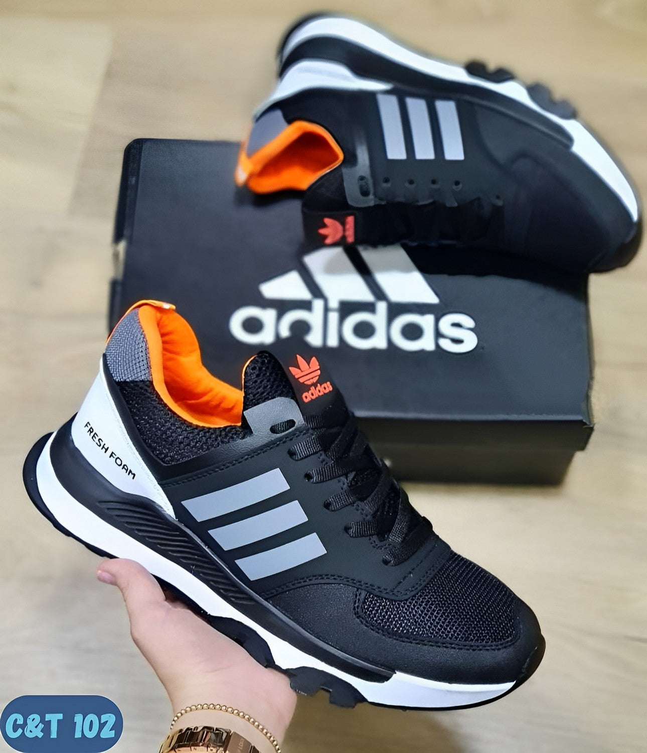 ADIDAS FRESH NEGRO NARANJA (C&T 102)