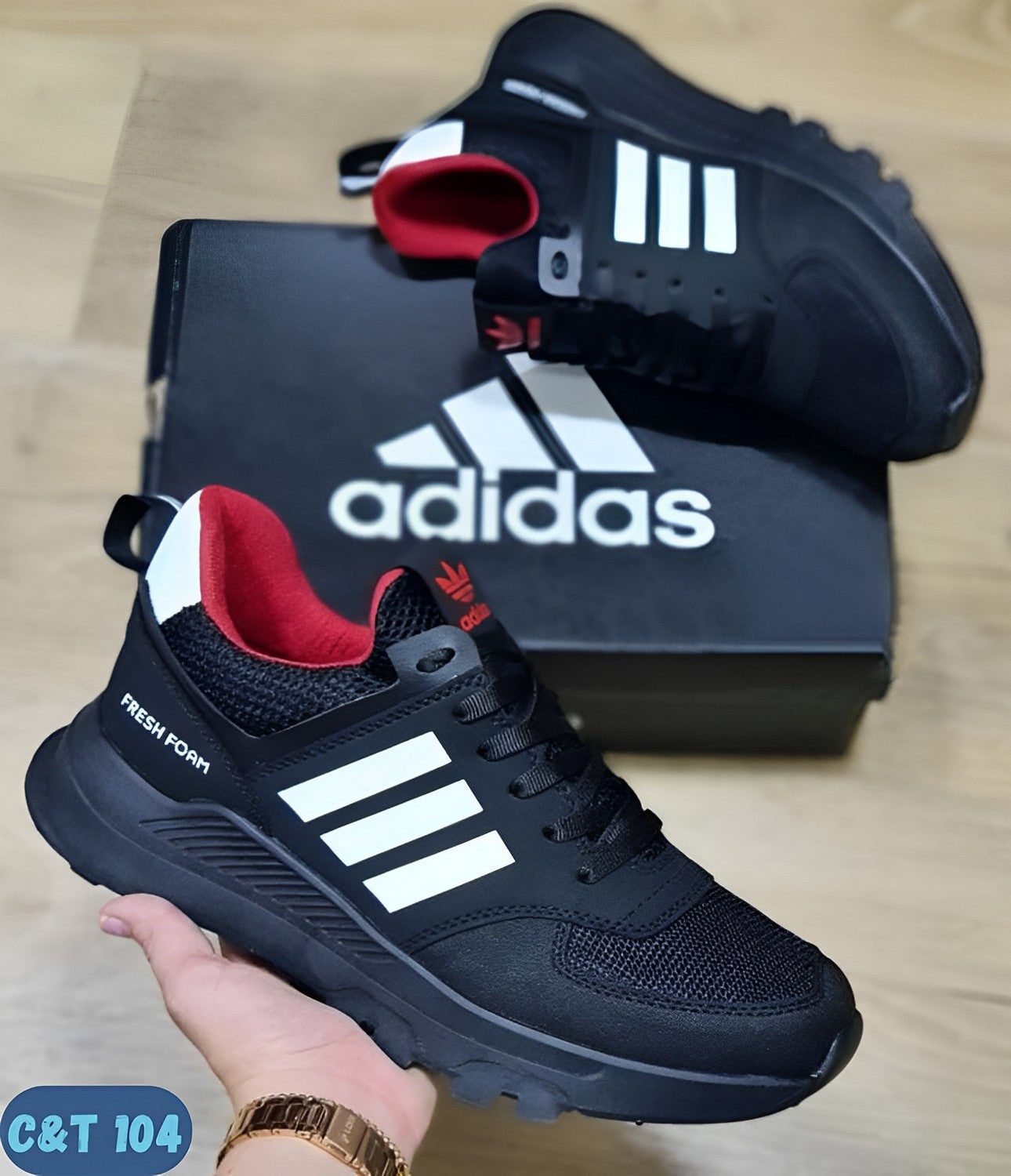 ADIDAS FRESH NEGRO ROJO (C&T 104)