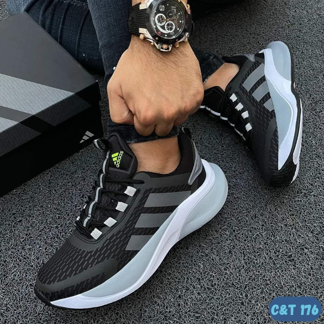 ADIDAS BOUNCE NEGRO GRIS (C&T 176)