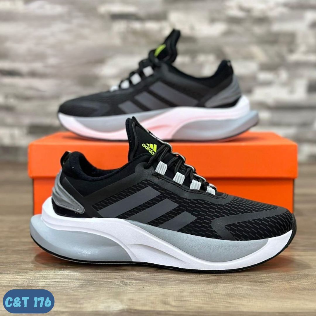 ADIDAS BOUNCE NEGRO GRIS (C&T 176)