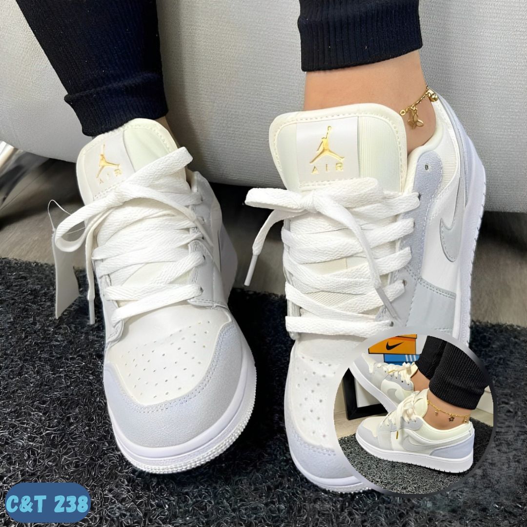 NIKE AIR JORDAN BLANCO GRIS (C&T 238)