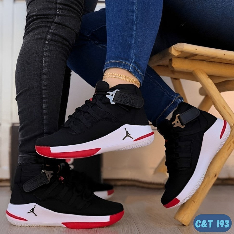 BOTIN JORDAN NEGRO ROJO (C&T 193)