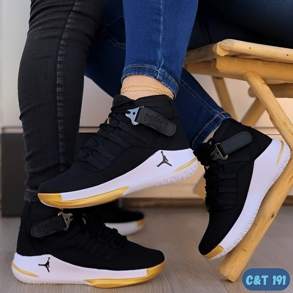 BOTIN JORDAN NEGRO DORADO (C&T 191)