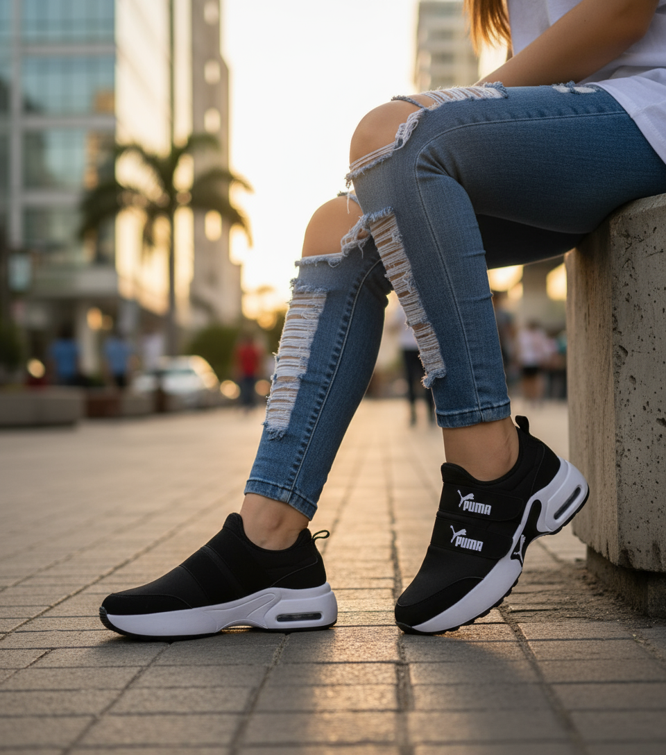 PUMA DOBLE CIERRE NEGROS (C&T 76)