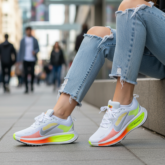 NIKE RUN VOMERO BLANCO NARANJA