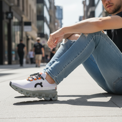 ON CLOUD RUNNING BLANCO NARANJA