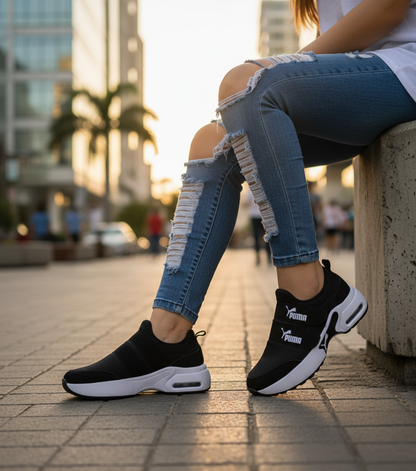 PUMA DOBLE CIERRE NEGROS  (C&T 76)